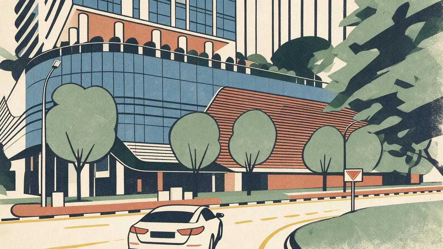 Illustration of the 76 Shenton condominium development on Shenton Way, Singapore