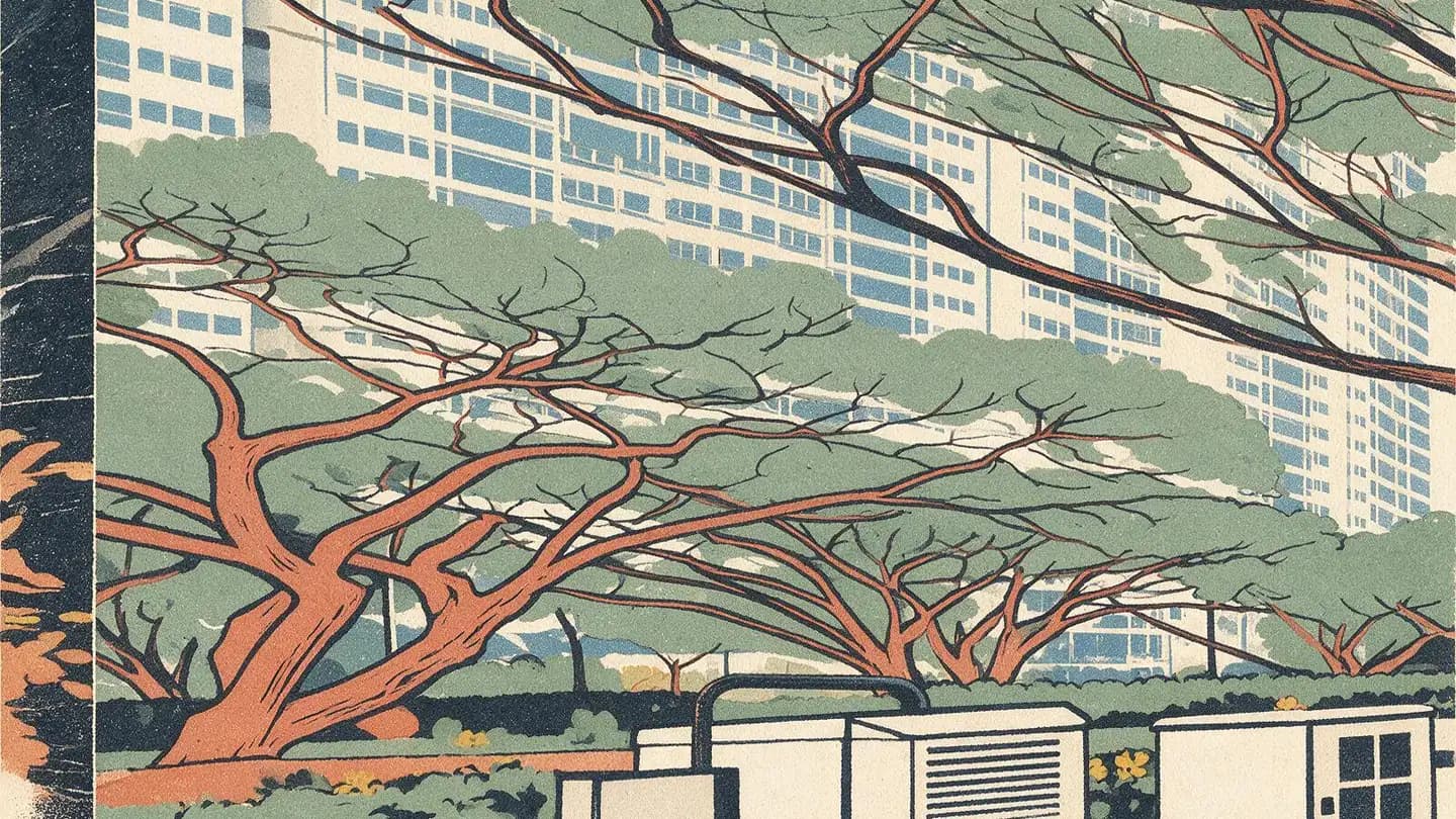 Illustration of the Bayshore Park condominium development on Bayshore Road, Singapore
