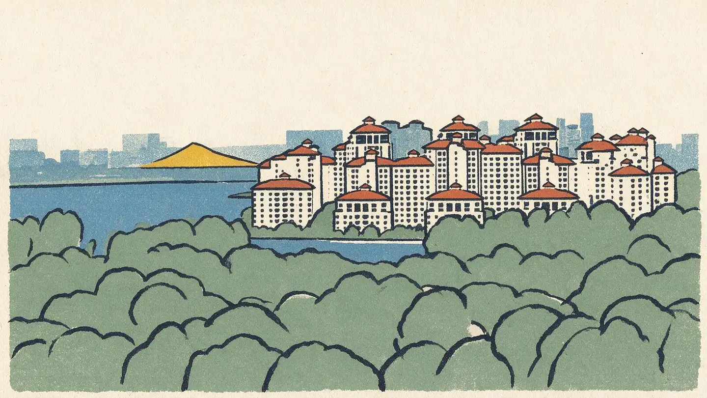 Illustration of the Costa Rhu condominium development on Rhu Cross, Singapore