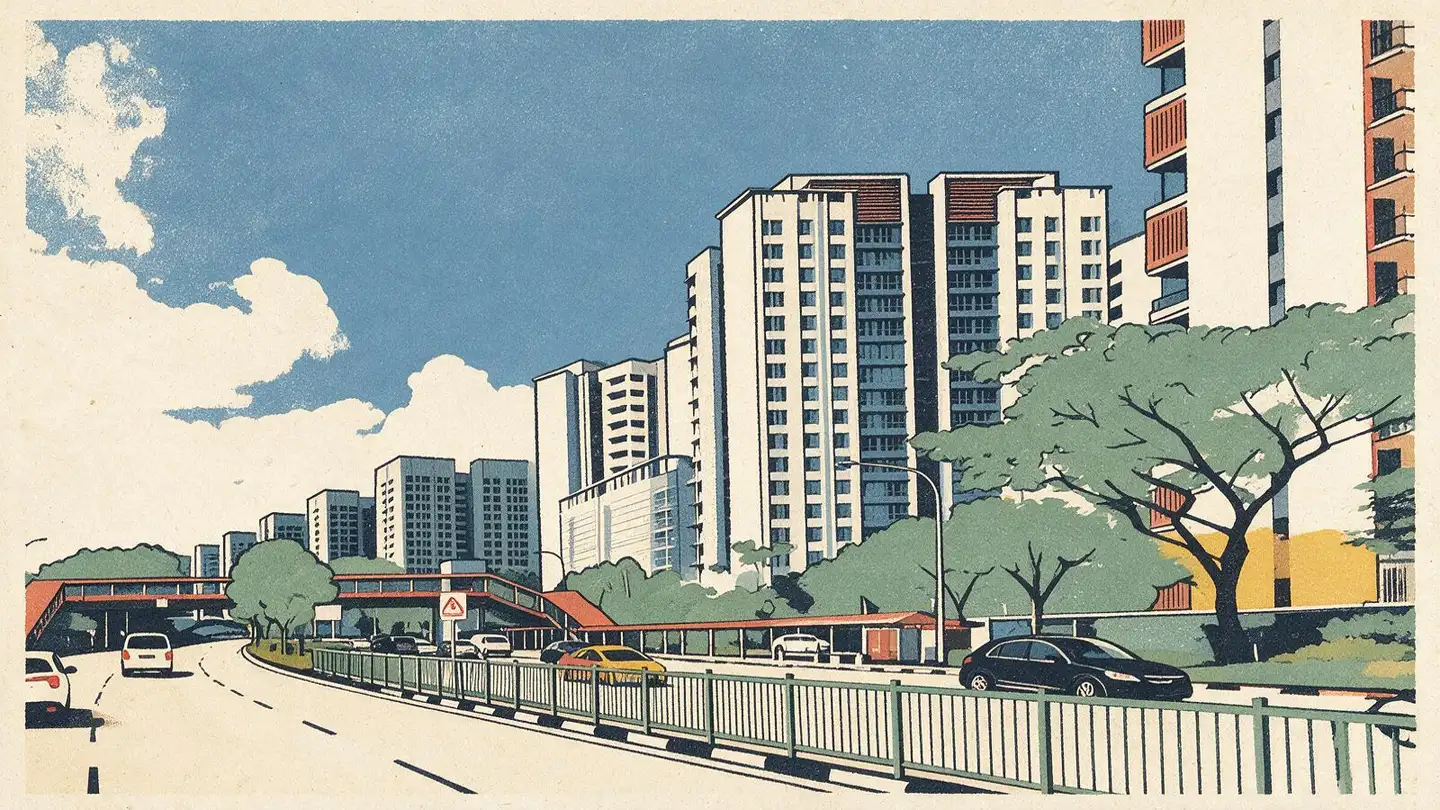 Illustration of the Nin Residence condominium development on Pheng Geck Avenue, Singapore