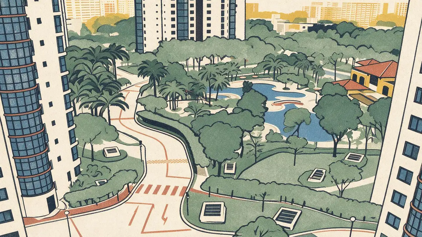 Illustration of the Parc Oasis condominium development on Jurong East Avenue 1, Singapore