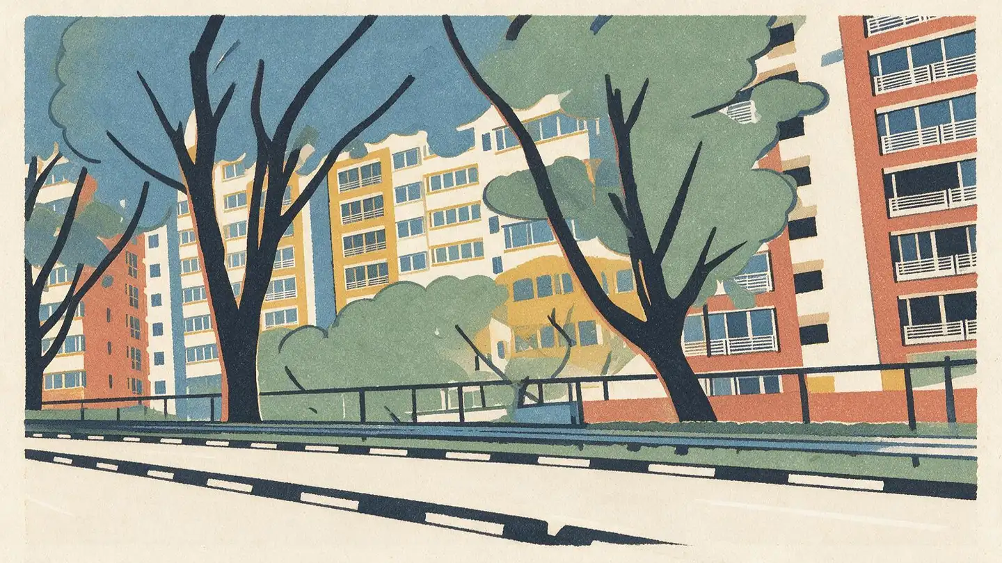 Illustration of the Sunglade condominium development on Serangoon Avenue 2, Singapore