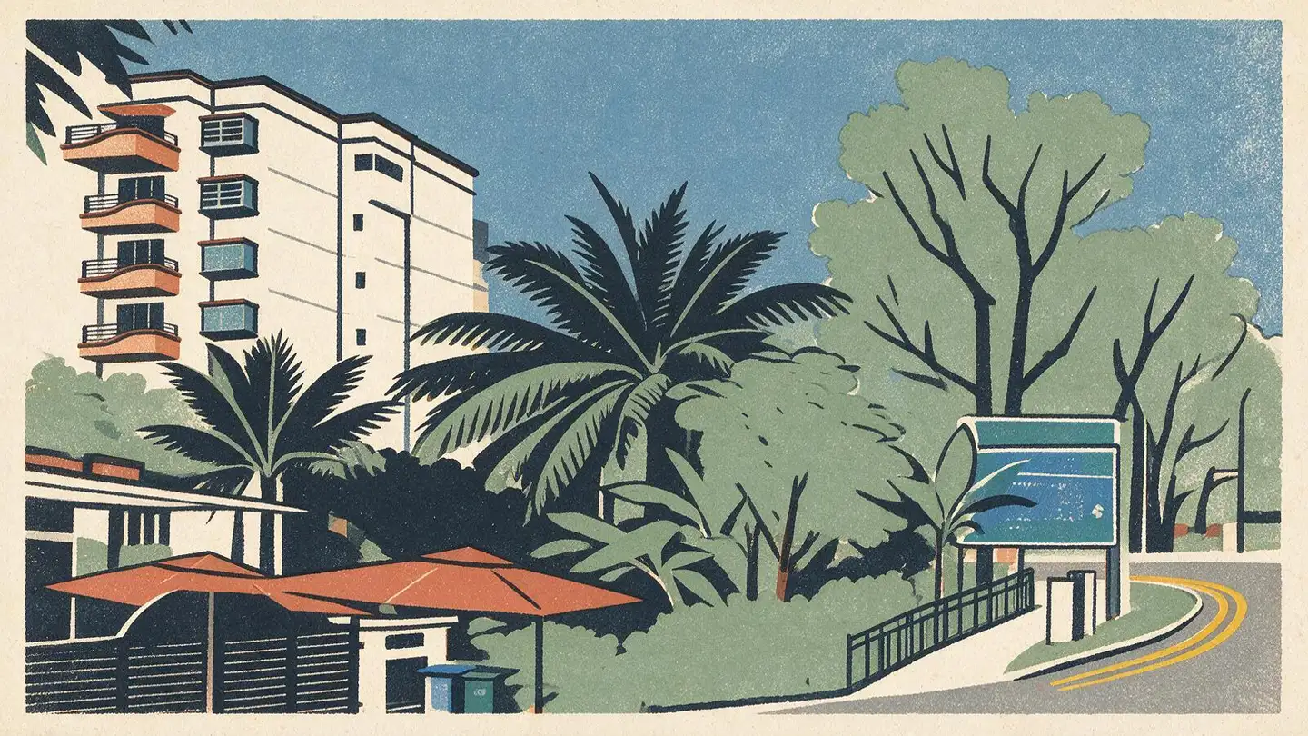 Illustration of the Sunhaven condominium development on Upper Changi Road East, Singapore