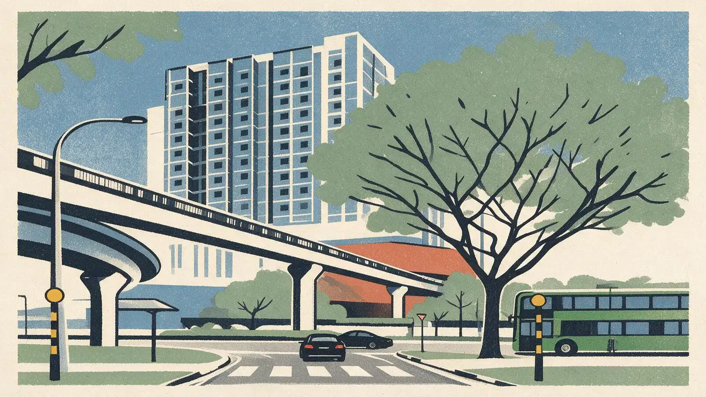 Illustration of the The Tennery condominium development on Woodlands Road, Singapore