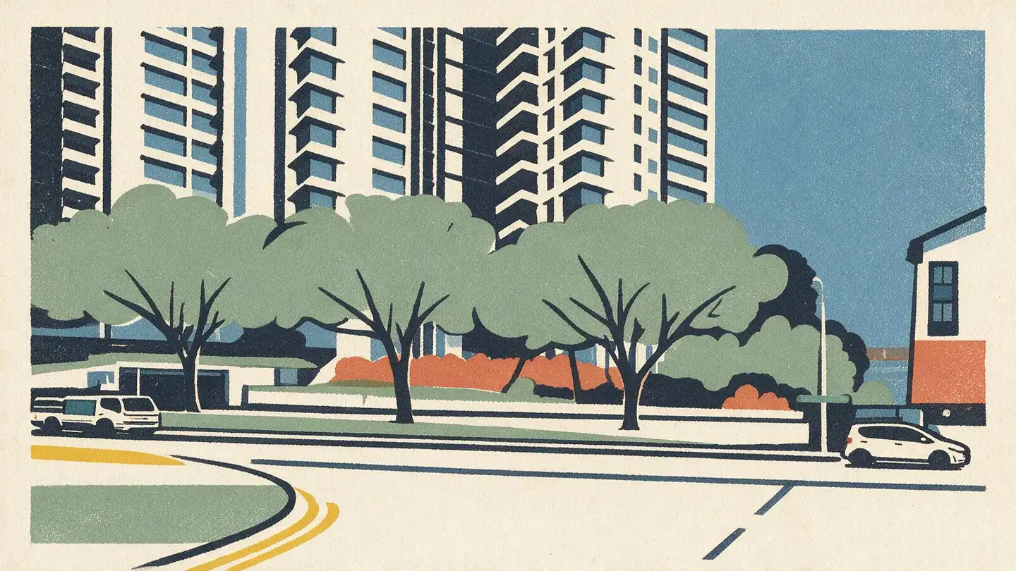 Illustration of the Trevista condominium development on Lorong 3 Toa Payoh, Singapore