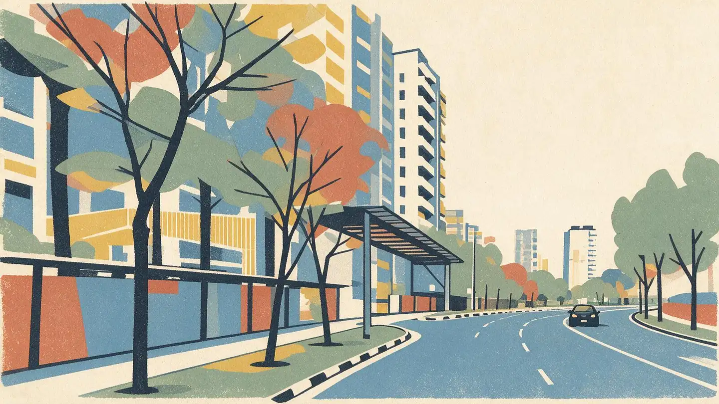 Illustration of the Urban Vista condominium development on Tanah Merah Kechil Link, Singapore