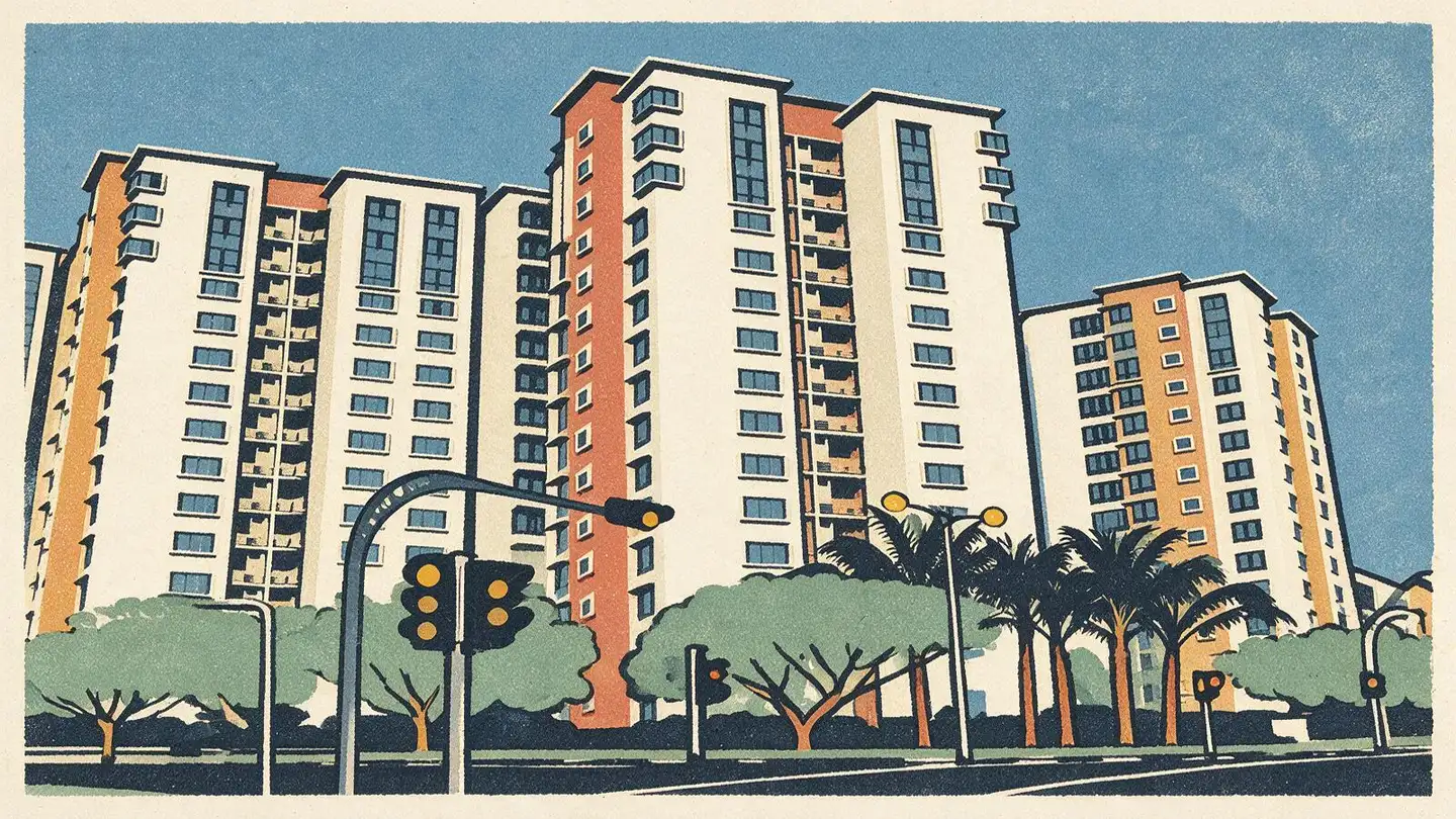 Illustration of the Whitewater condominium development on Pasir Ris Street 72, Singapore