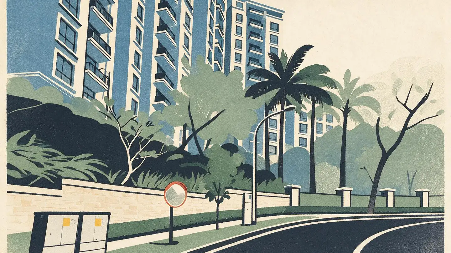 Illustration of the Aspen Heights condominium development on River Valley Road, Singapore