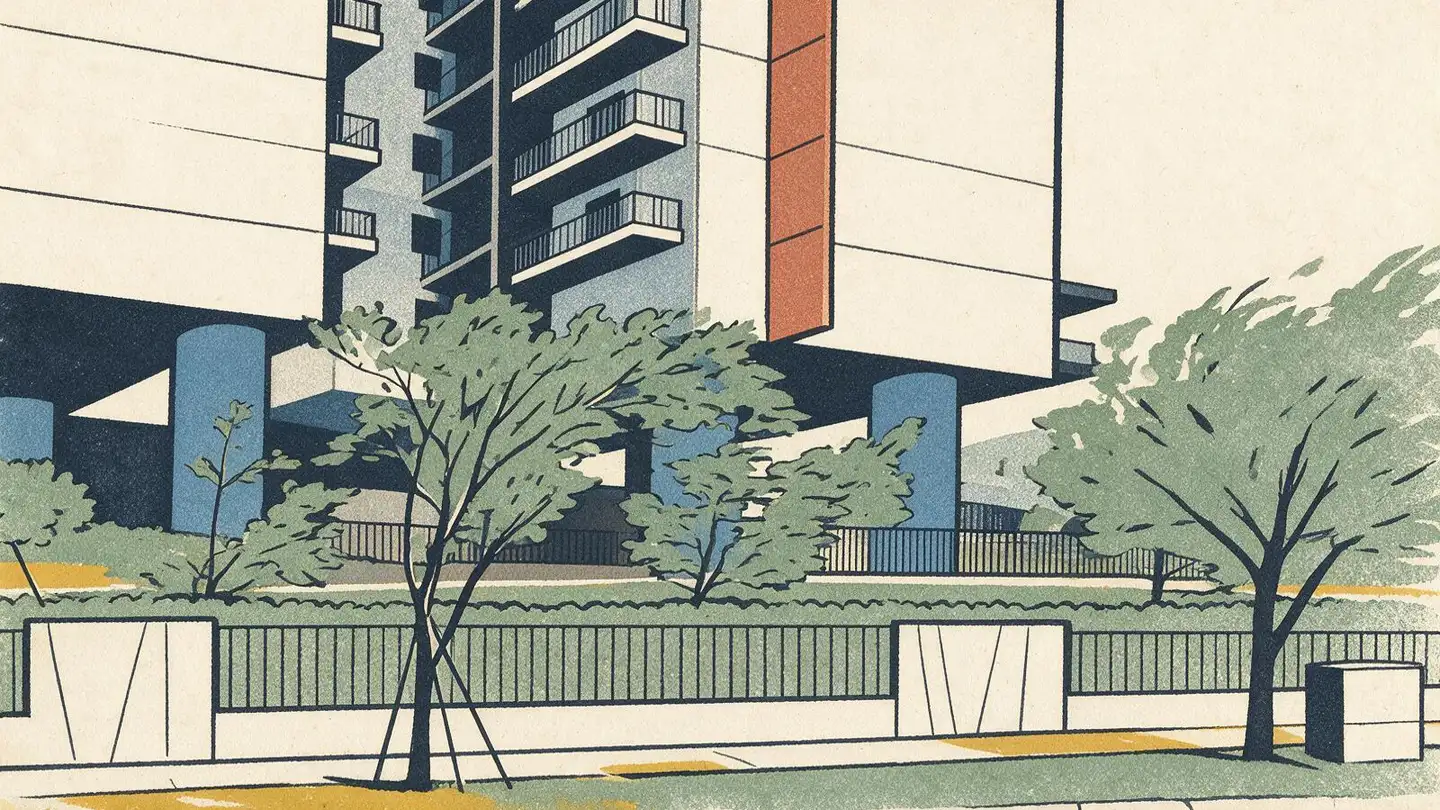 Illustration of the Botannia condominium development on West Coast Park, Singapore