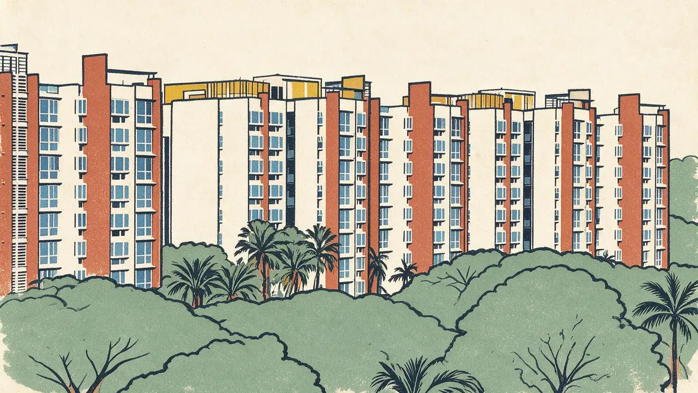 Illustration of the Changi Rise Condominium condominium development on Simei Rise, Singapore