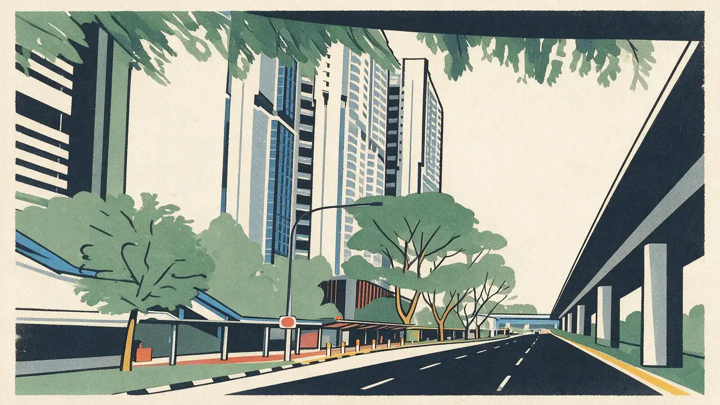 Illustration of the Commonwealth Towers condominium development on Commonwealth Avenue, Singapore