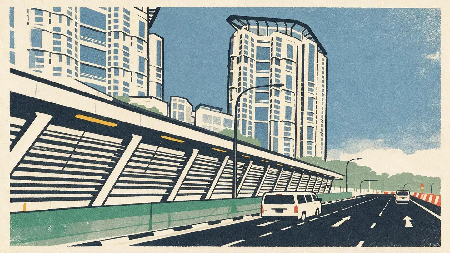 Illustration of the Costa Del Sol condominium development on Bayshore Road, Singapore