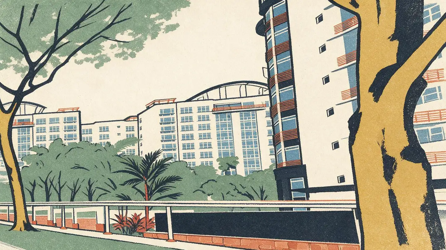 Illustration of the Hillington Green condominium development on Hillview Avenue, Singapore