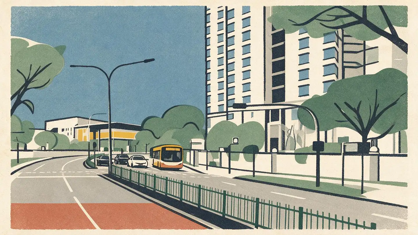 Illustration of the Oleander Towers condominium development on Lorong 1 Toa Payoh, Singapore