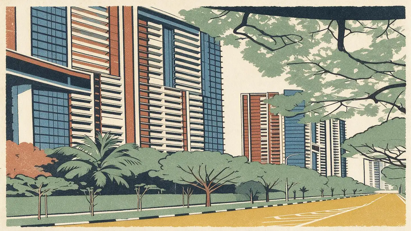 Illustration of the Seaside Residences condominium development on Siglap Link, Singapore