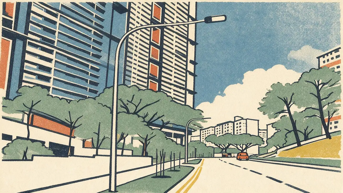 Illustration of the Stirling Residences condominium development on Stirling Road, Singapore