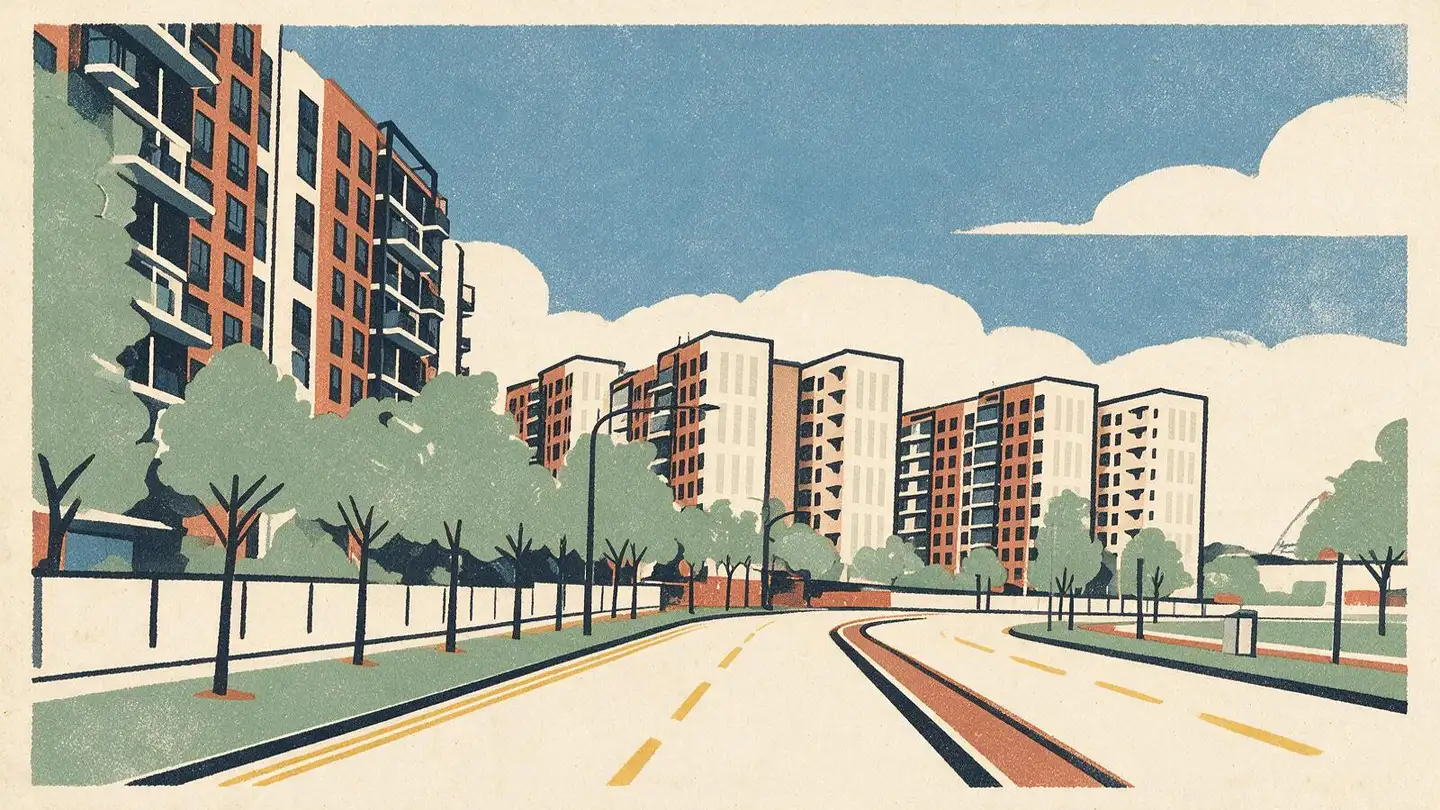 Illustration of the The Brownstone condominium development on Canberra Drive, Singapore
