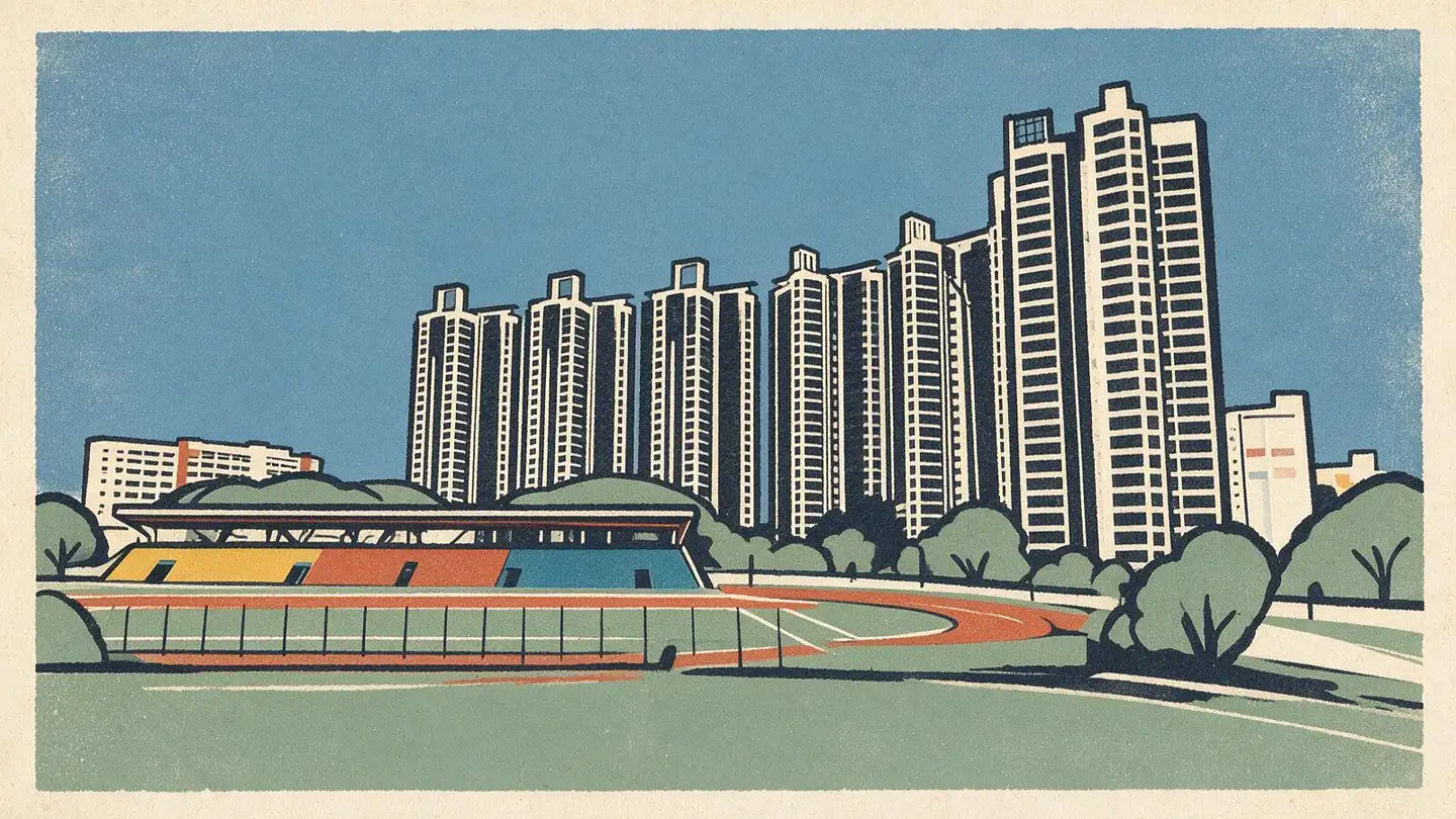 Illustration of the The Parc Condominium condominium development on West Coast Walk, Singapore