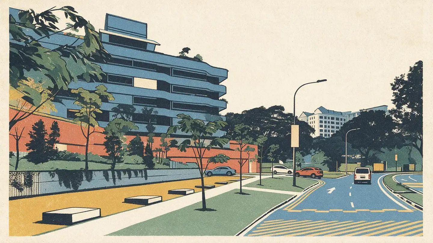 Illustration of the The Tre Ver condominium development on Potong Pasir Avenue 1, Singapore