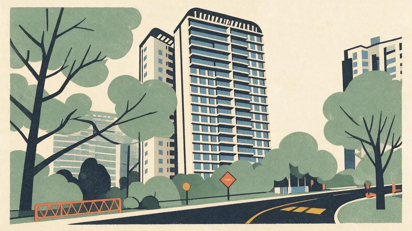Illustration of the Tree House condominium development on Chestnut Avenue, Singapore