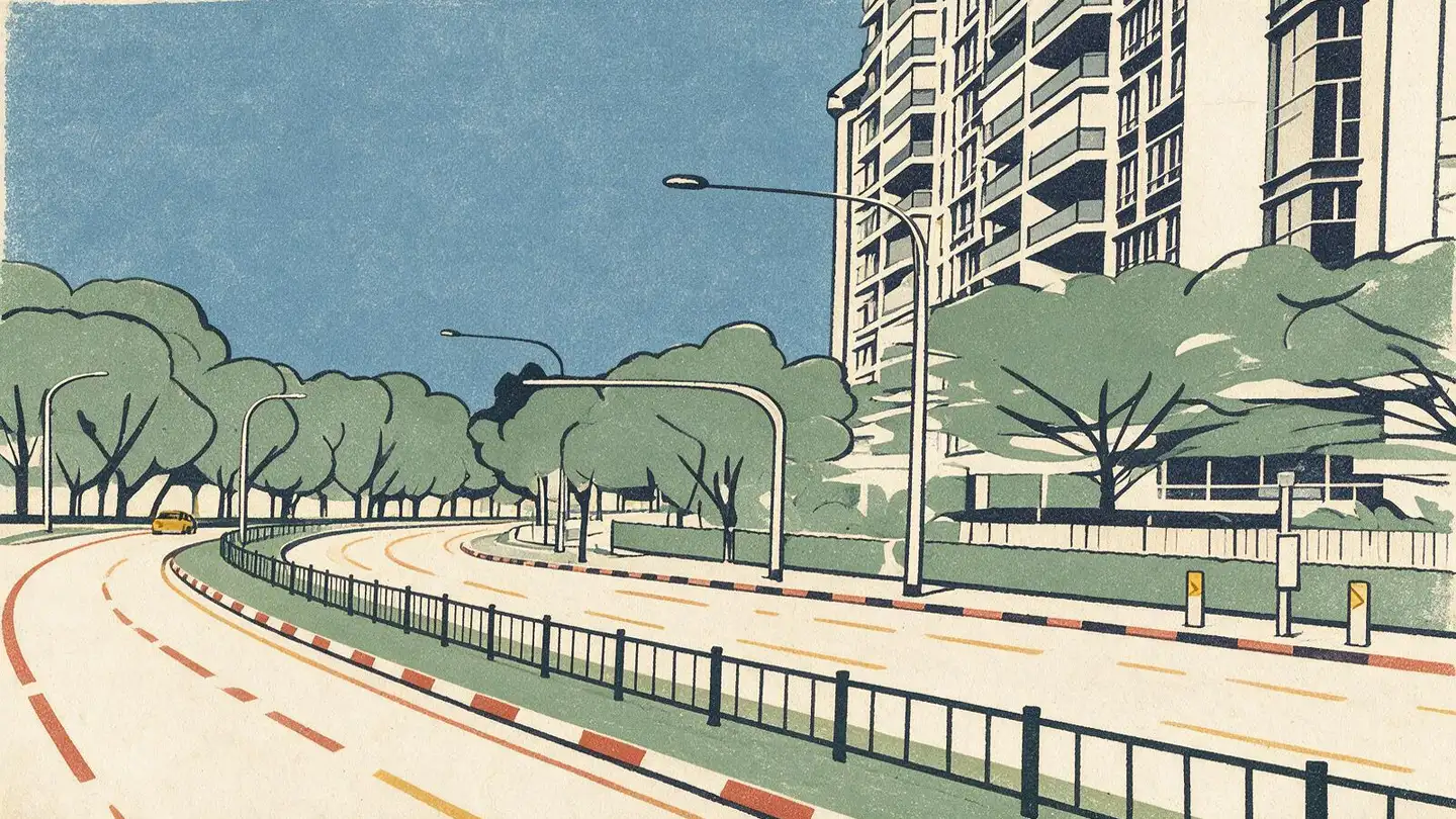 Illustration of the Waterfront Gold condominium development on Bedok Reservoir Road, Singapore